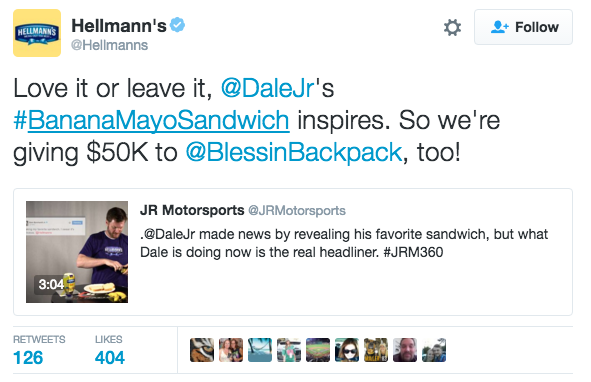 Dale Jr Tweet