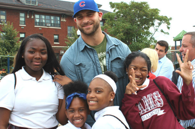 Chicago Bears’ Kyle Long Opens New Playground & Feeds 125 Kids