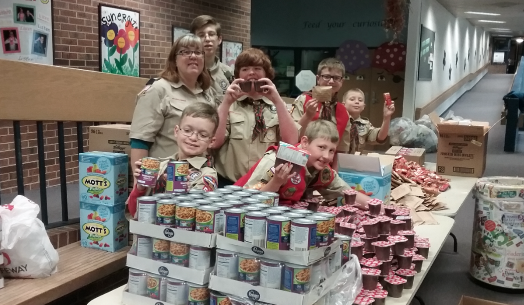 Scouts Team Up with Blessings in a Backpack Food Program