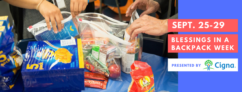 2017 National Blessings in a Backpack Week presented by Cigna