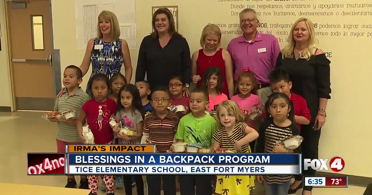 Blessings in a backpack for Tice Elementary School