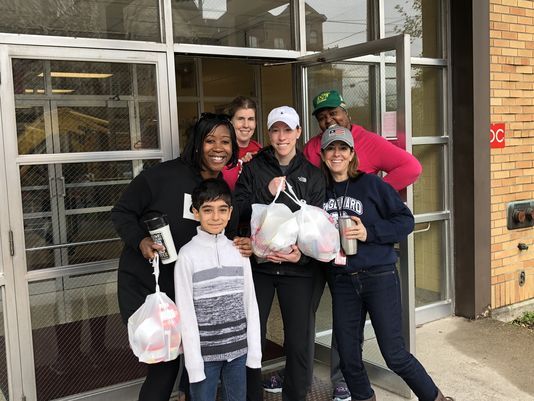 Engelhard teachers deliver food