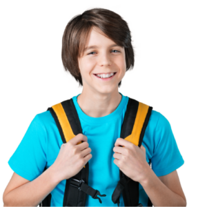 Picture of smiling boy with a backpack