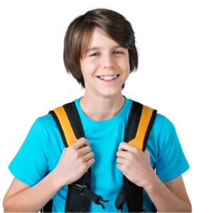 2 Picture of smiling boy with a backpack