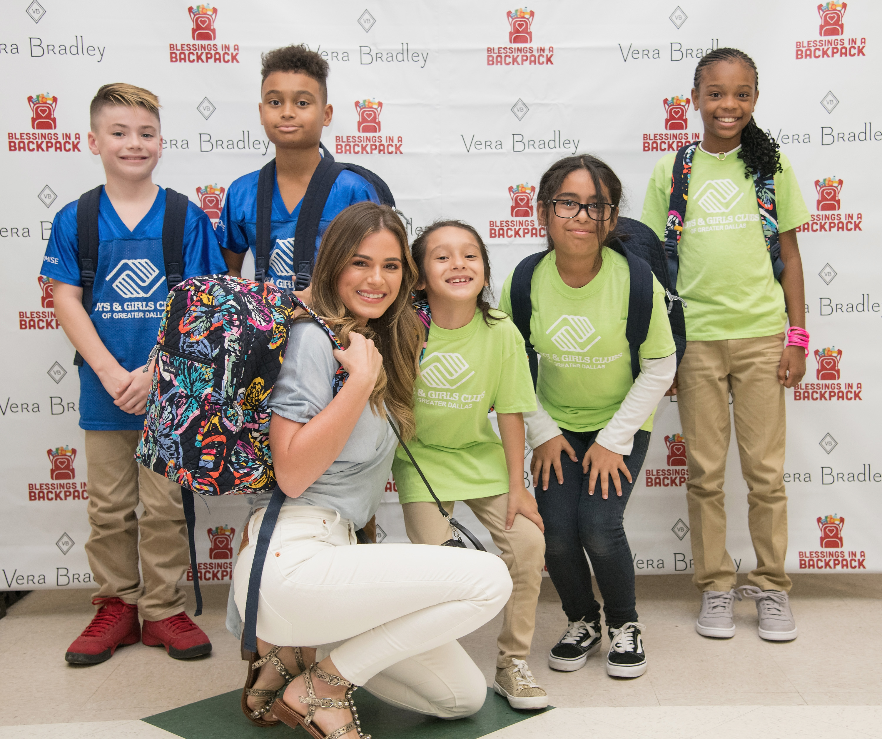 Jojo Fletcher with kids in Dallas