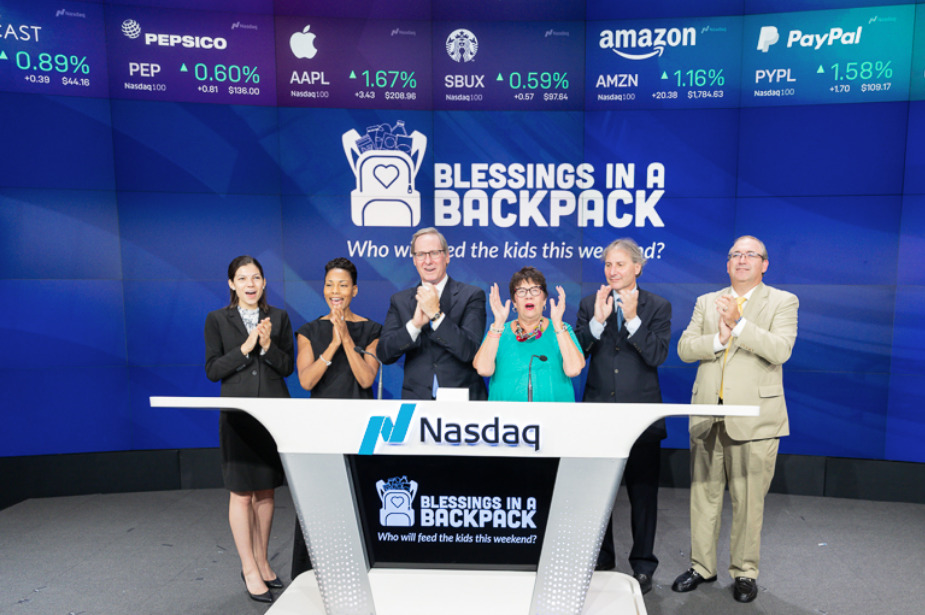 Blessings in a Backpack Rings the Nasdaq Closing Bell