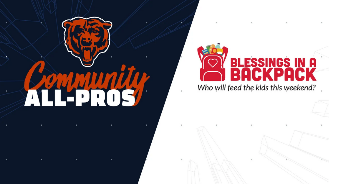 Chicago Bears to Honor Blessings in a Backpack as Community All-Pro at Sept. 29 Game