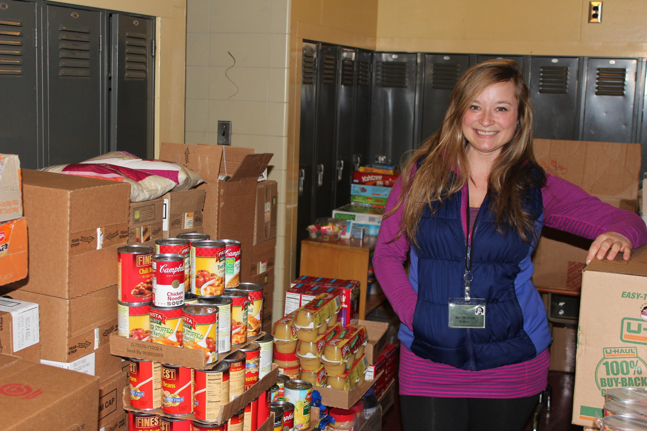 school food pantry locker room