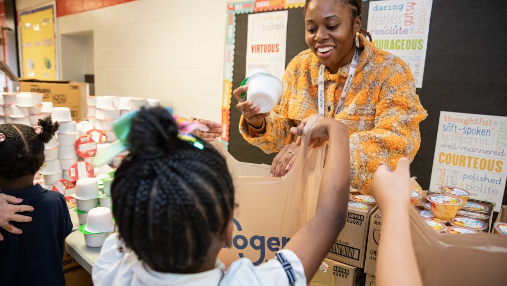 Blessings Stock Image Volunteer at a local Blessings program