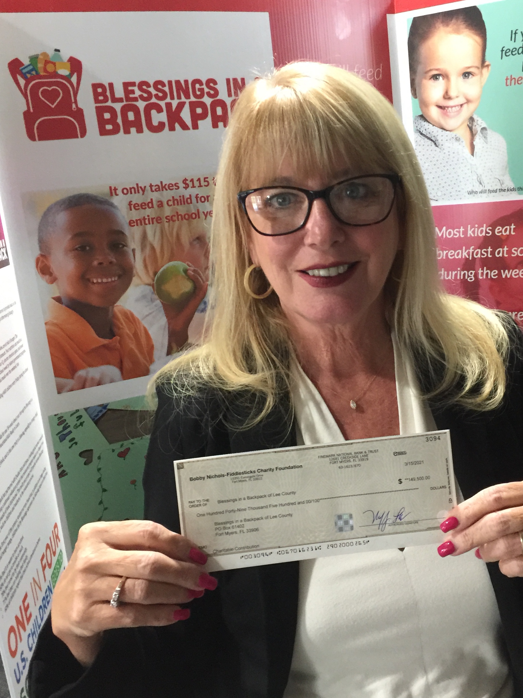 Bobby Nichols Fiddlesticks Charity Foundation Donates Nearly $150K to Blessings in a Backpack