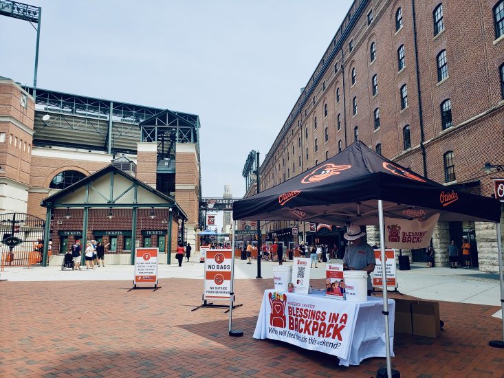 The Baltimore Orioles and The Trey Mancini Foundation team up with Blessings in a Backpack to strike out hunger!