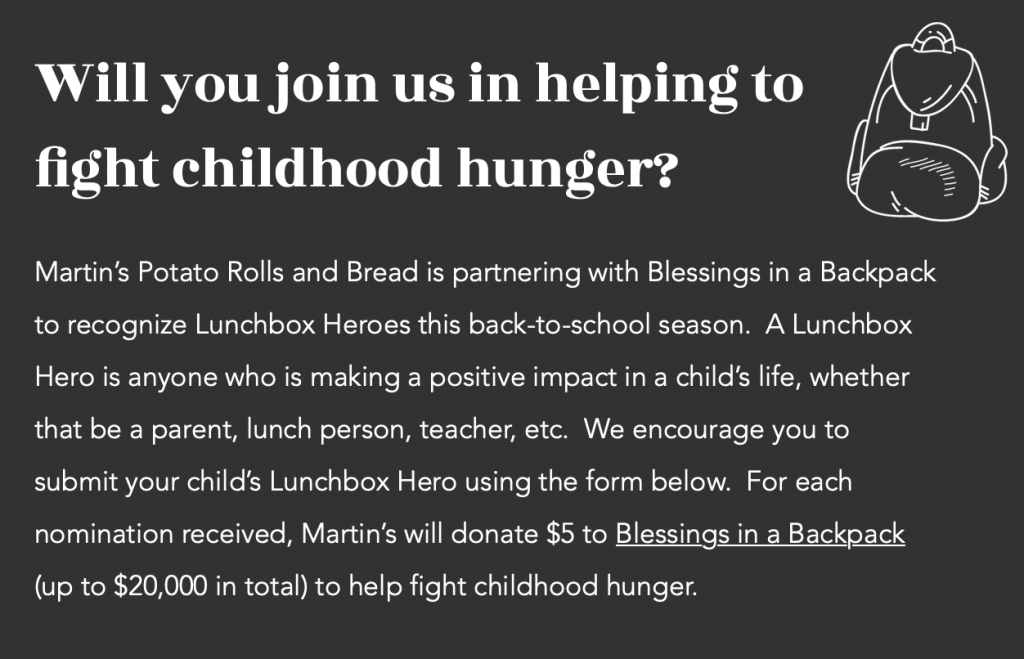 Screen Shot 20Martin's Lunchbox Hero campaign Martin's Lunchbox Hero campaign