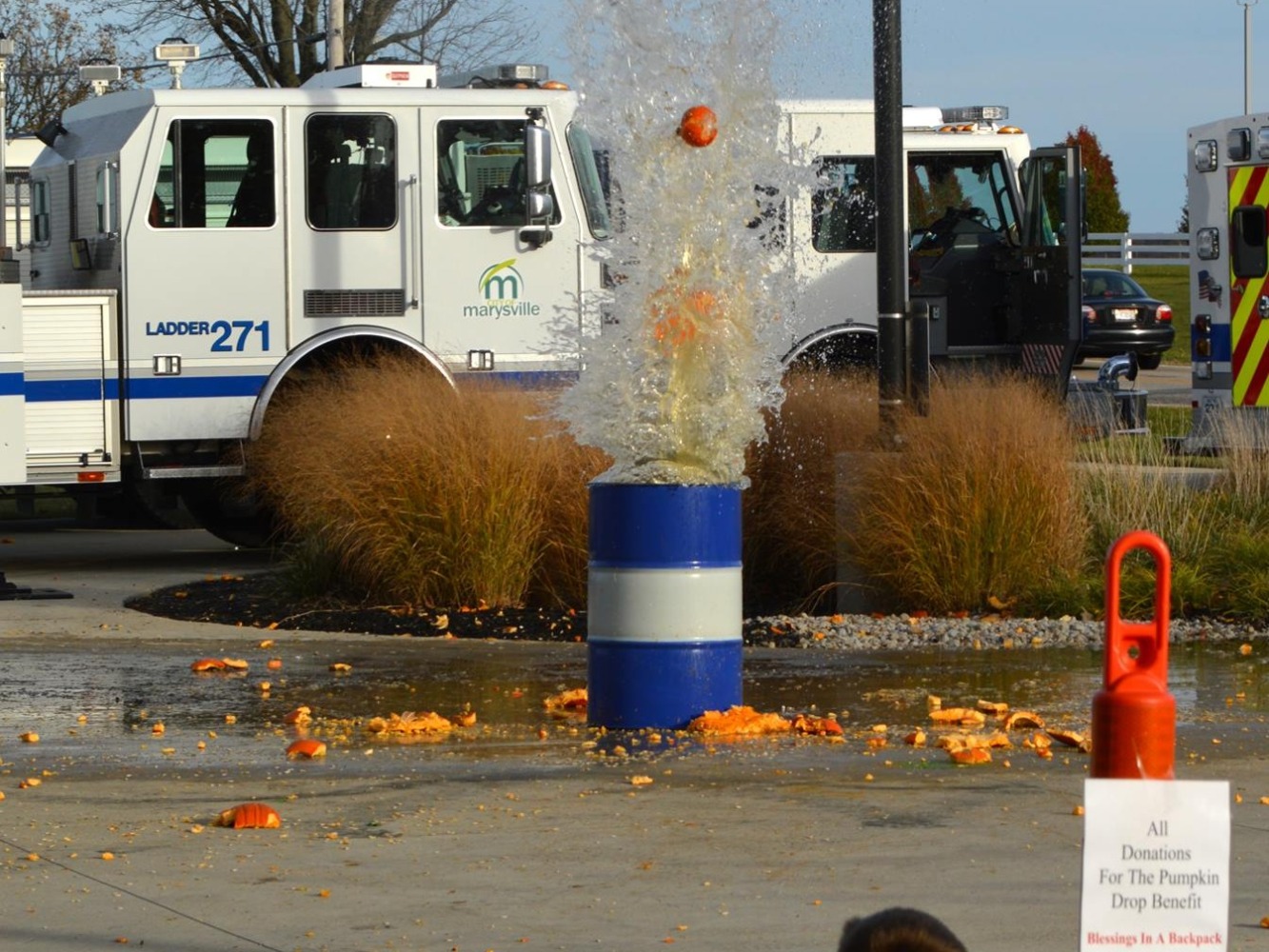 Watch Your Pumpkin Fly Through the Air at The Great Pumpkin Drop in Marysville, Ohio