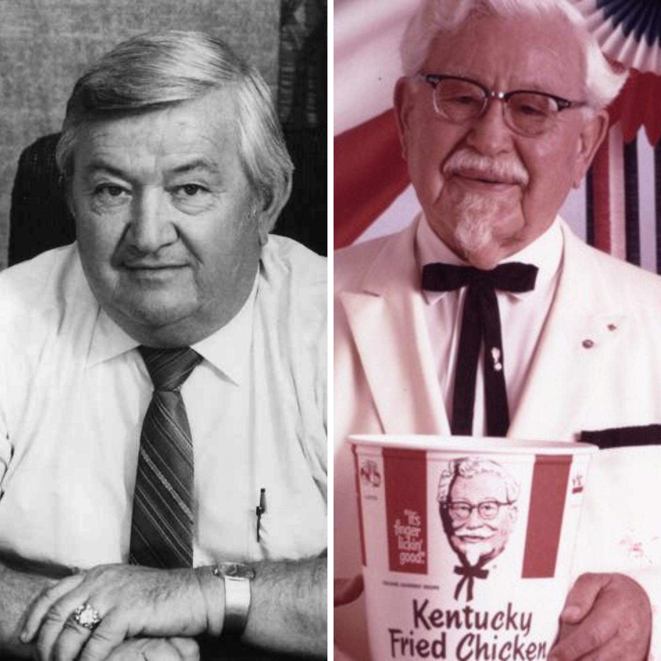 Lee Cummings and Colonel Sanders Lee Cummings and Colonel Sanders