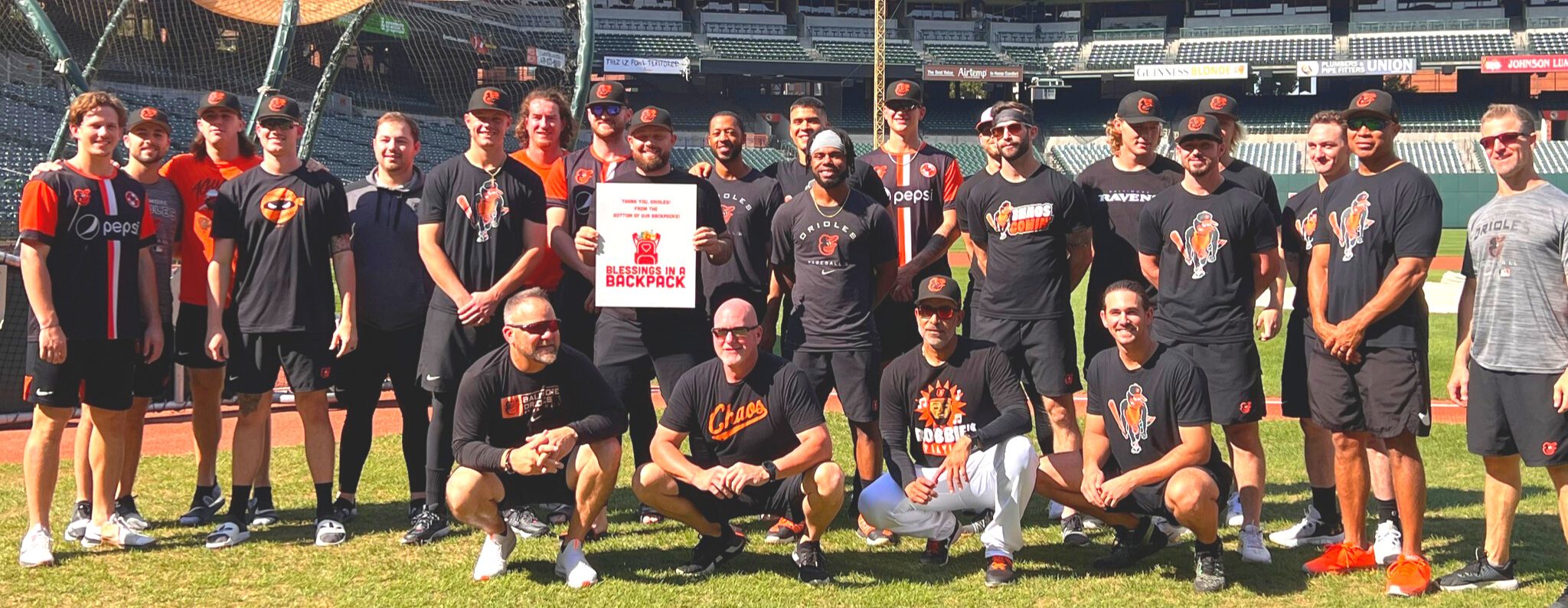 The Baltimore Orioles strike out hunger with Blessings in a Backpack