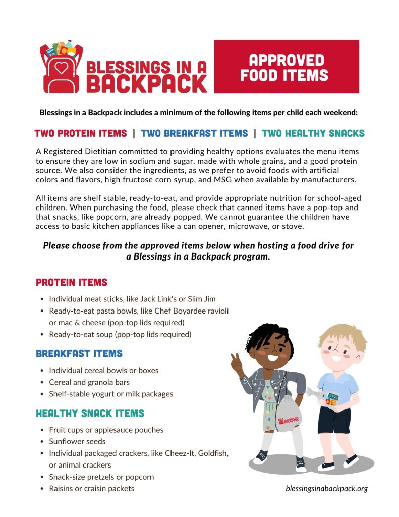Approved Food Items for ND