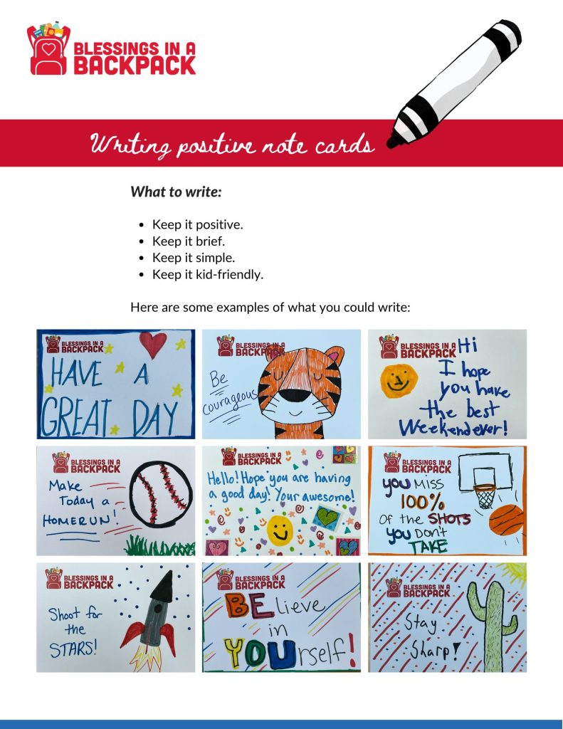 Positive note cards example for ND