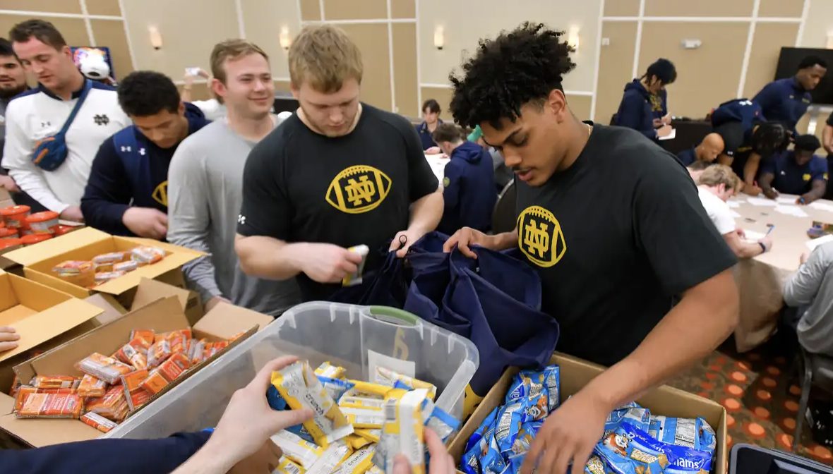 Notre Dame Football Packing Event Notre Dame Football Packing Event