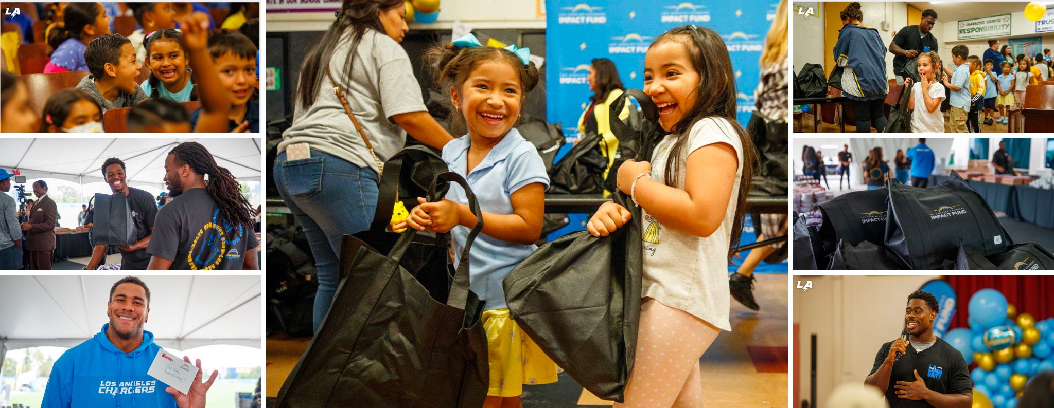 Lil’ Bolts are the MVP of LA Chargers Community Packing Event