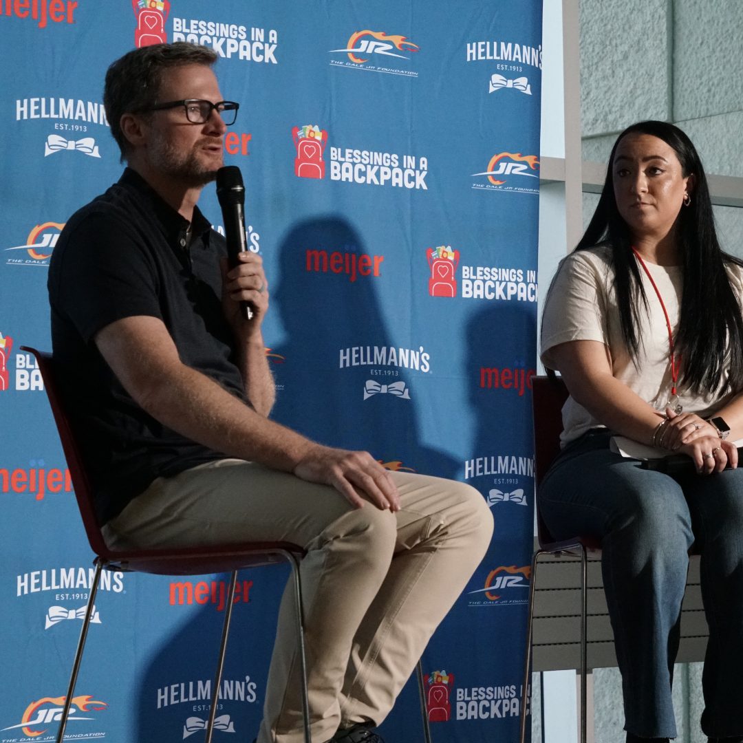 NASCAR race weekend at Michigan International Speedway with Dale Earnhardt Jr. and The Dale Jr. Foundation, Meijer, and Hellmann's